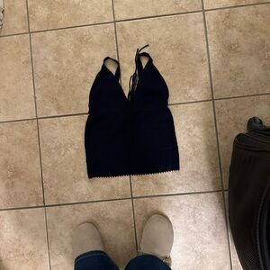 Zara Navy Blue Halter Camisole